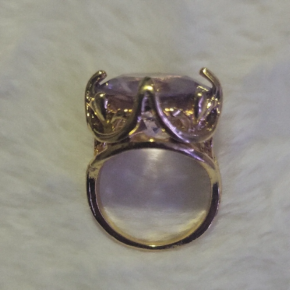 Elegant Gold and Purple Ring - Picture 6 of 7